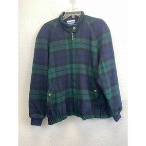 Pendleton Women's Green Flannel 100% Virgin Wool Zip-up Coat - Size XL